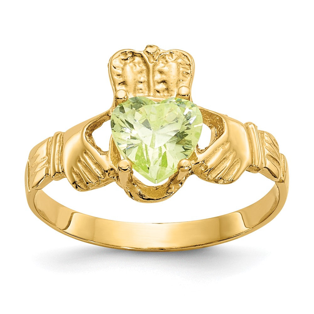 14k Yellow gold;Open back;Synthetic;CZ