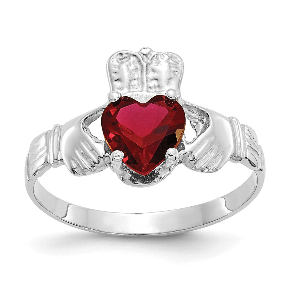 14K White gold;Open back;Synthetic;CZ