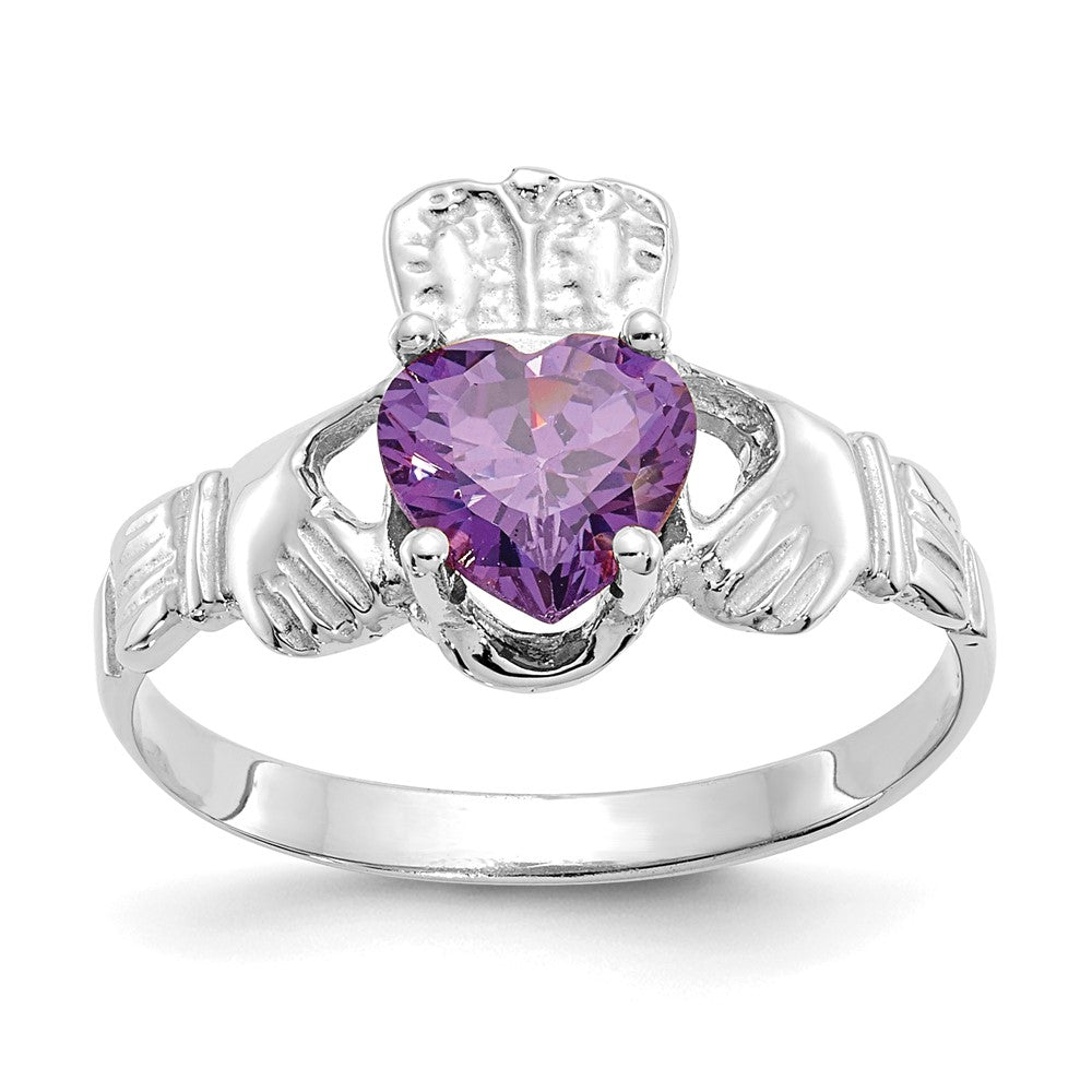 14K White gold;Open back;Synthetic;CZ