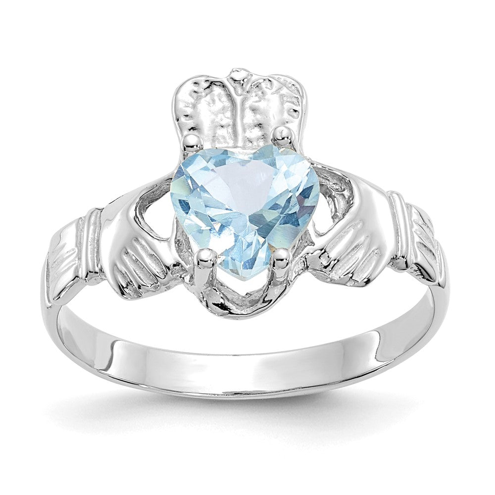 14K White gold;Open back;Synthetic;CZ