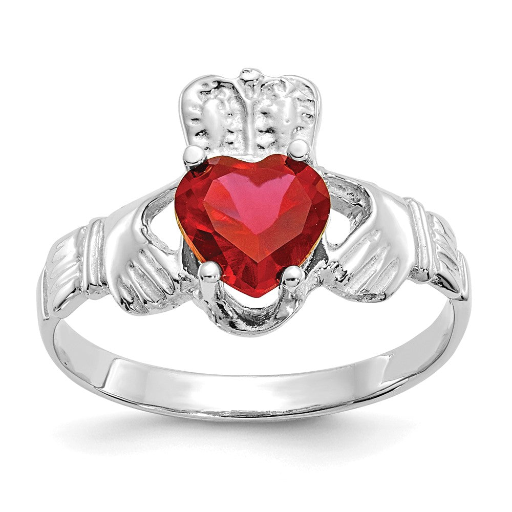 14K White gold;Open back;Synthetic;CZ