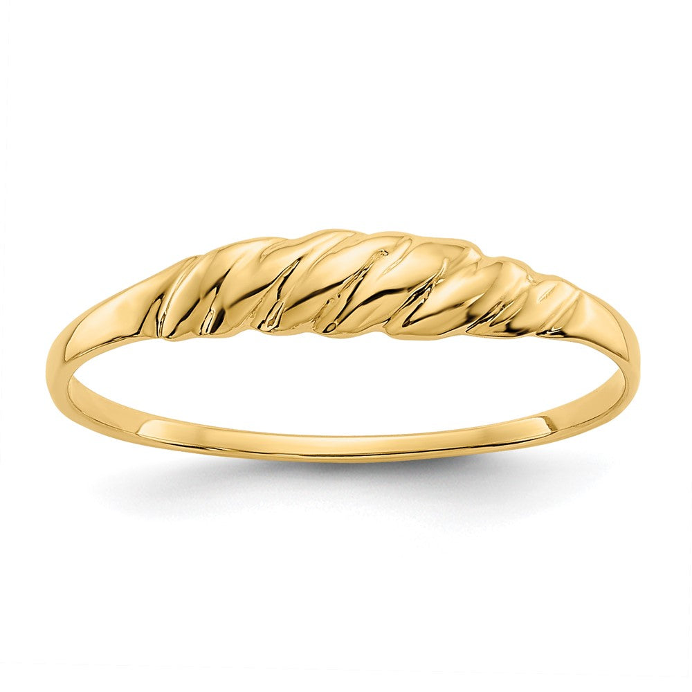 Polished;14k Yellow gold;Open back