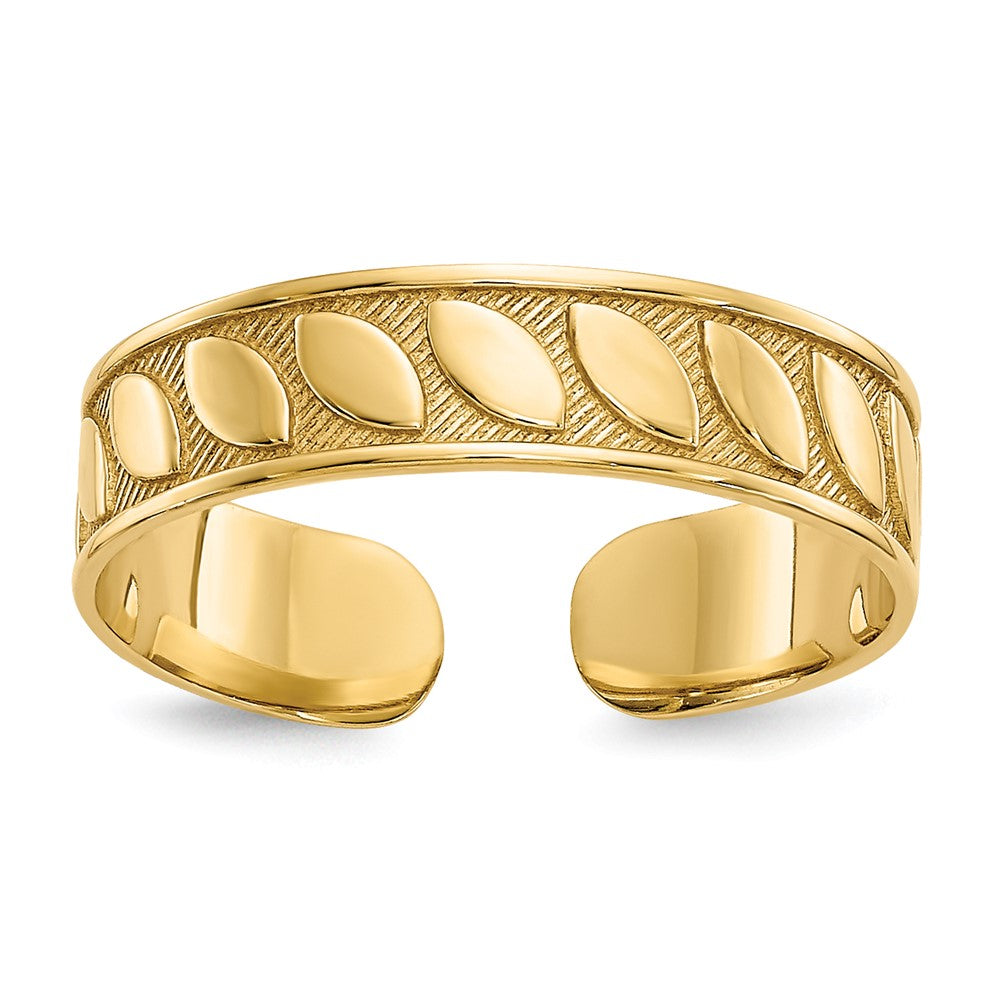 Solid;Polished;14k Yellow gold;Textured
