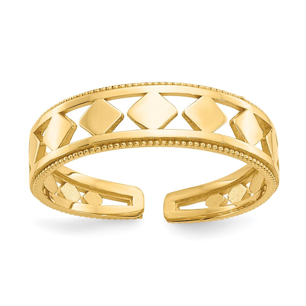 Solid;Polished;14k Yellow gold;Textured