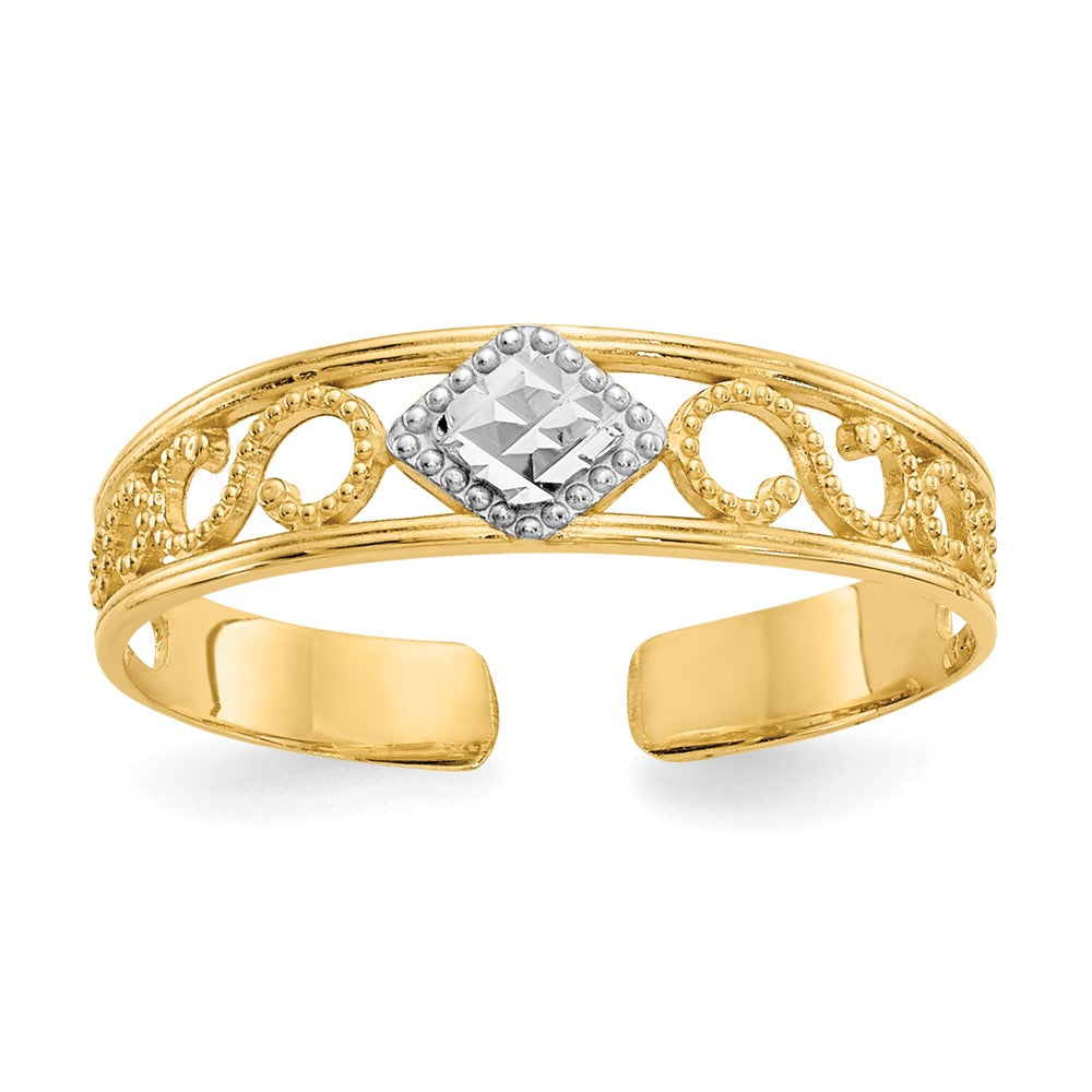 Solid;Polished;14k Yellow gold;Textured