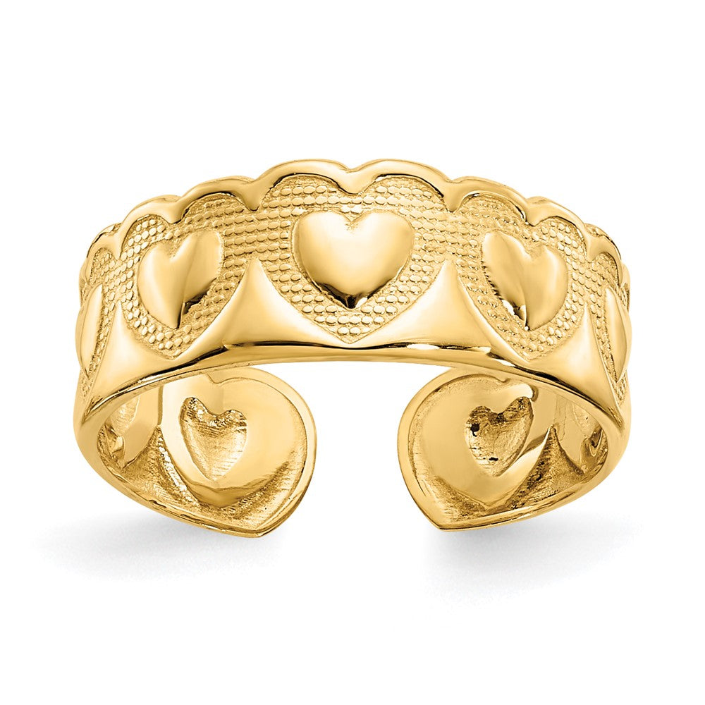 Solid;Polished;14k Yellow gold;Textured