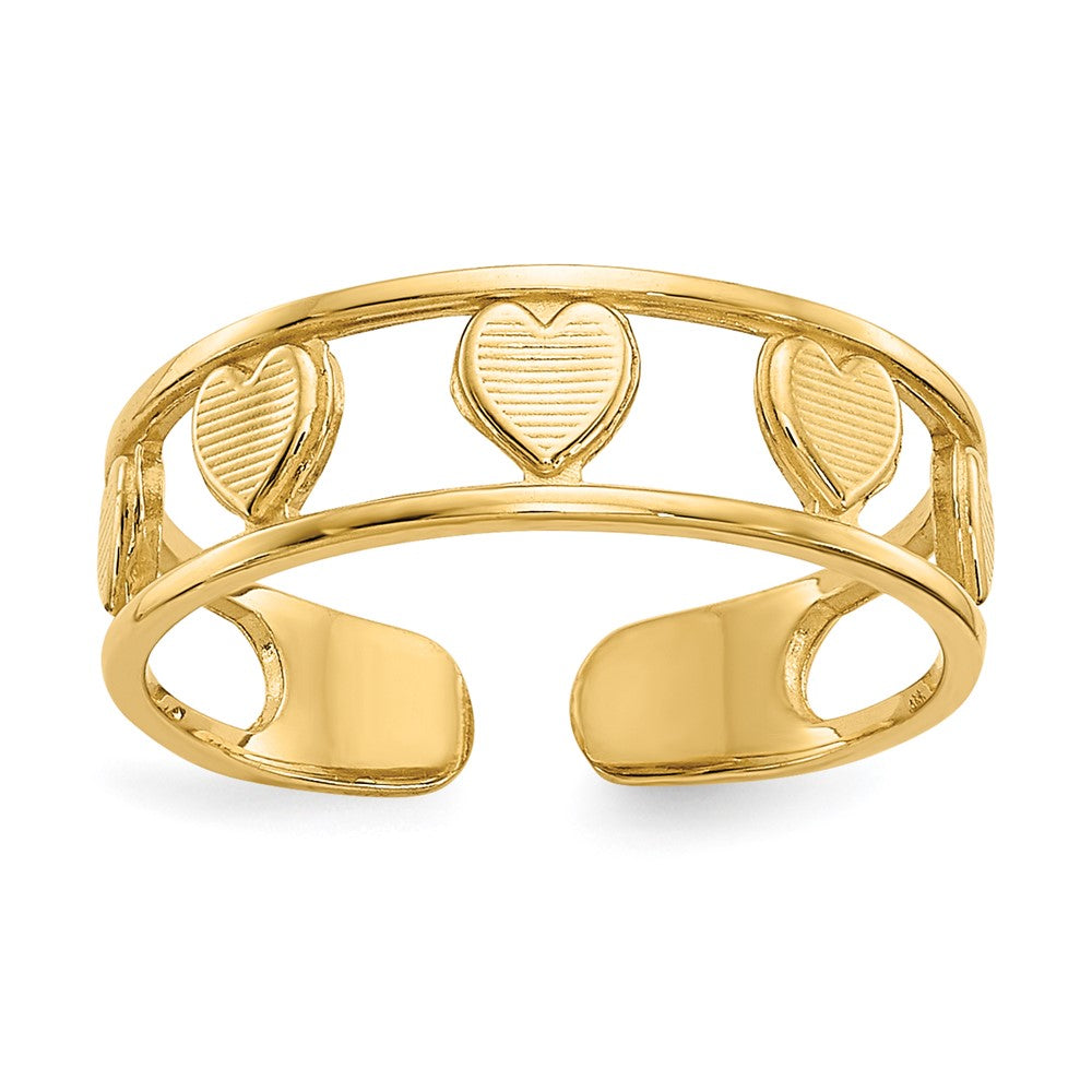 Solid;Polished;14k Yellow gold;Textured