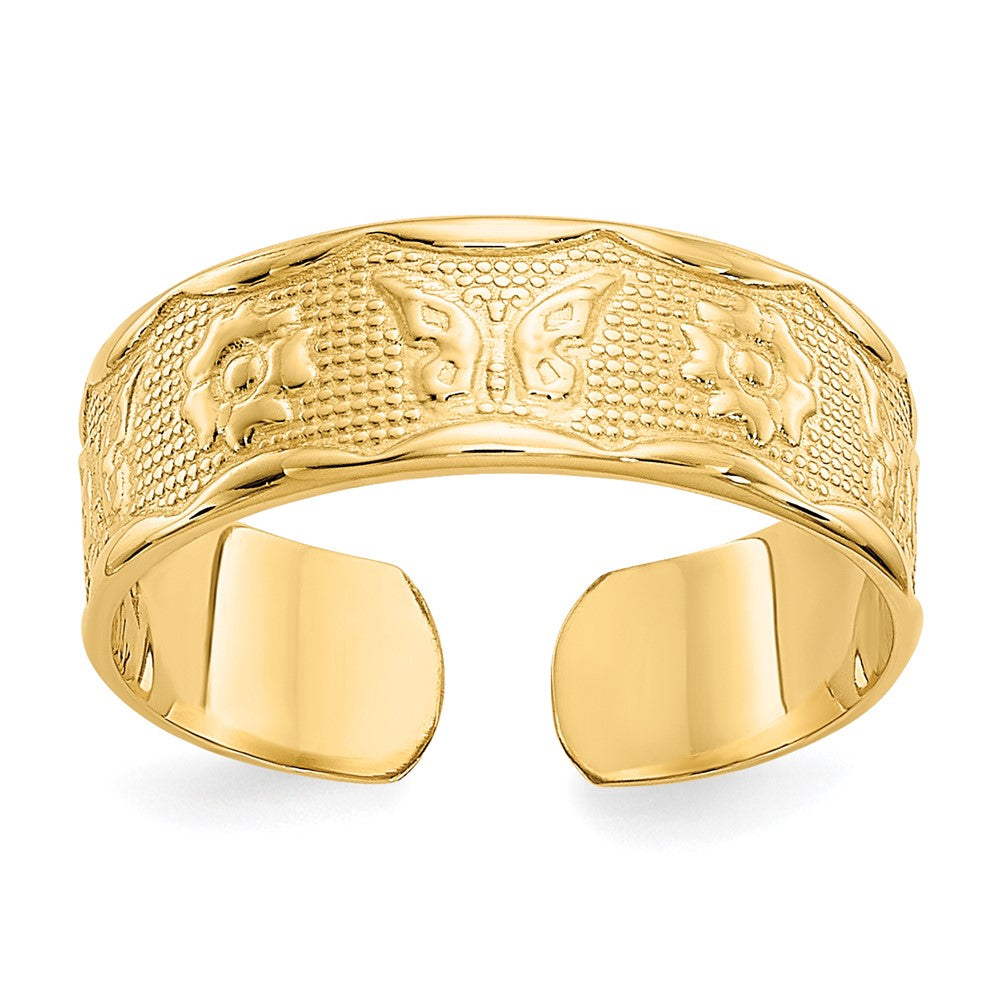 Solid;Polished;14k Yellow gold;Textured