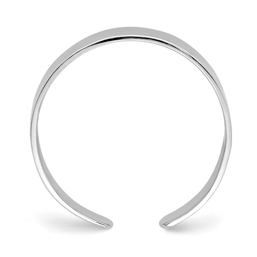 14k White Gold Polished Adjustable Toe Ring