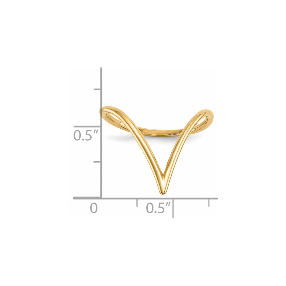 14k Chevron Shaped Ring