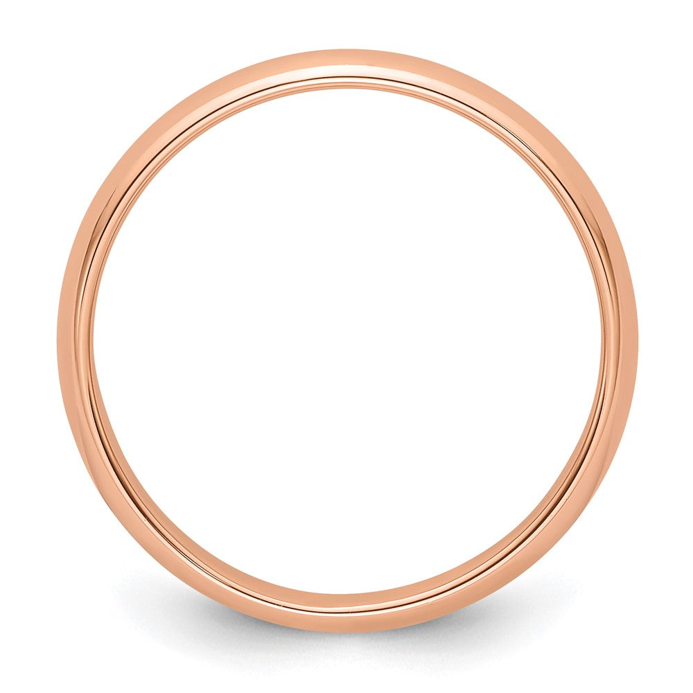 14k Rose Gold 4mm Half-Round Wedding Band Size 6