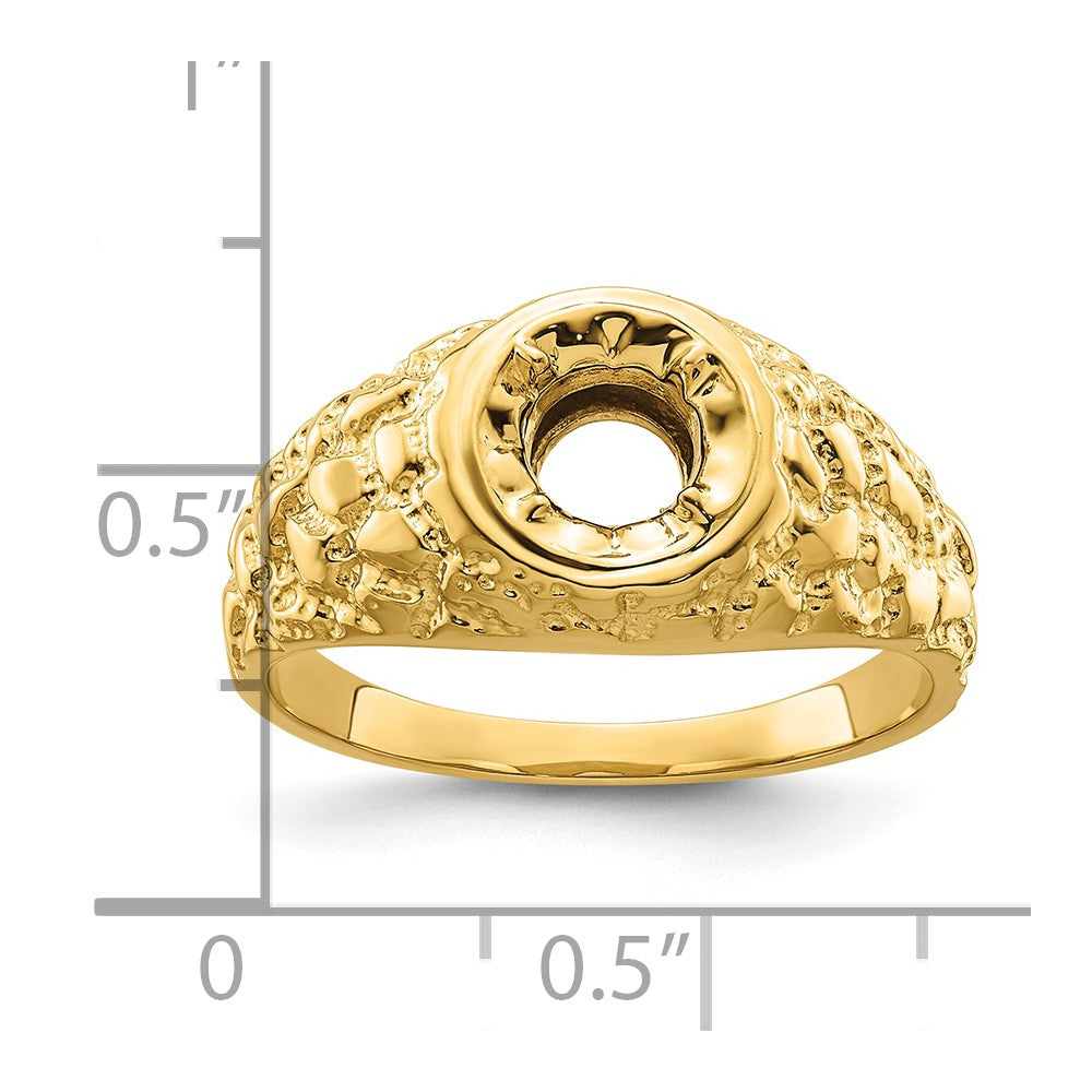 14k 7/8 carat Center Men's Ring Mounting