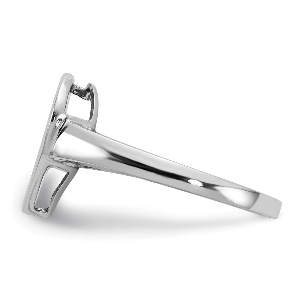 14k White Gold Diamond Fancy Heart Ring