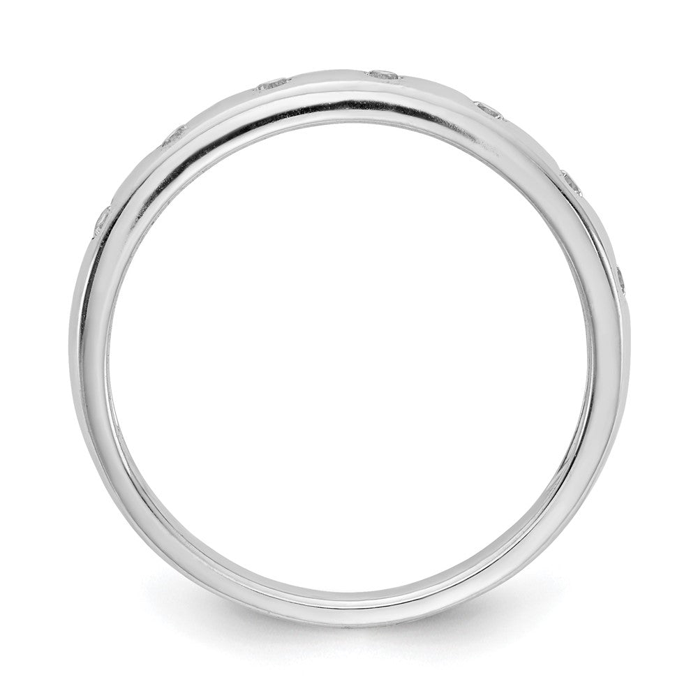 14k White Gold 7-stone Diamond Band