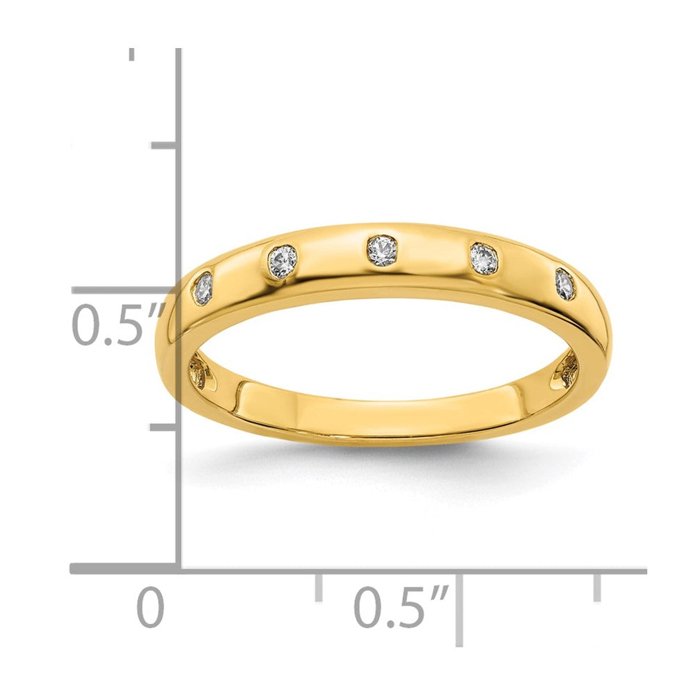 10K 5-stone Diamond Ring