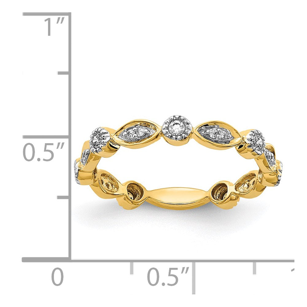 14k Diamond Fancy Band