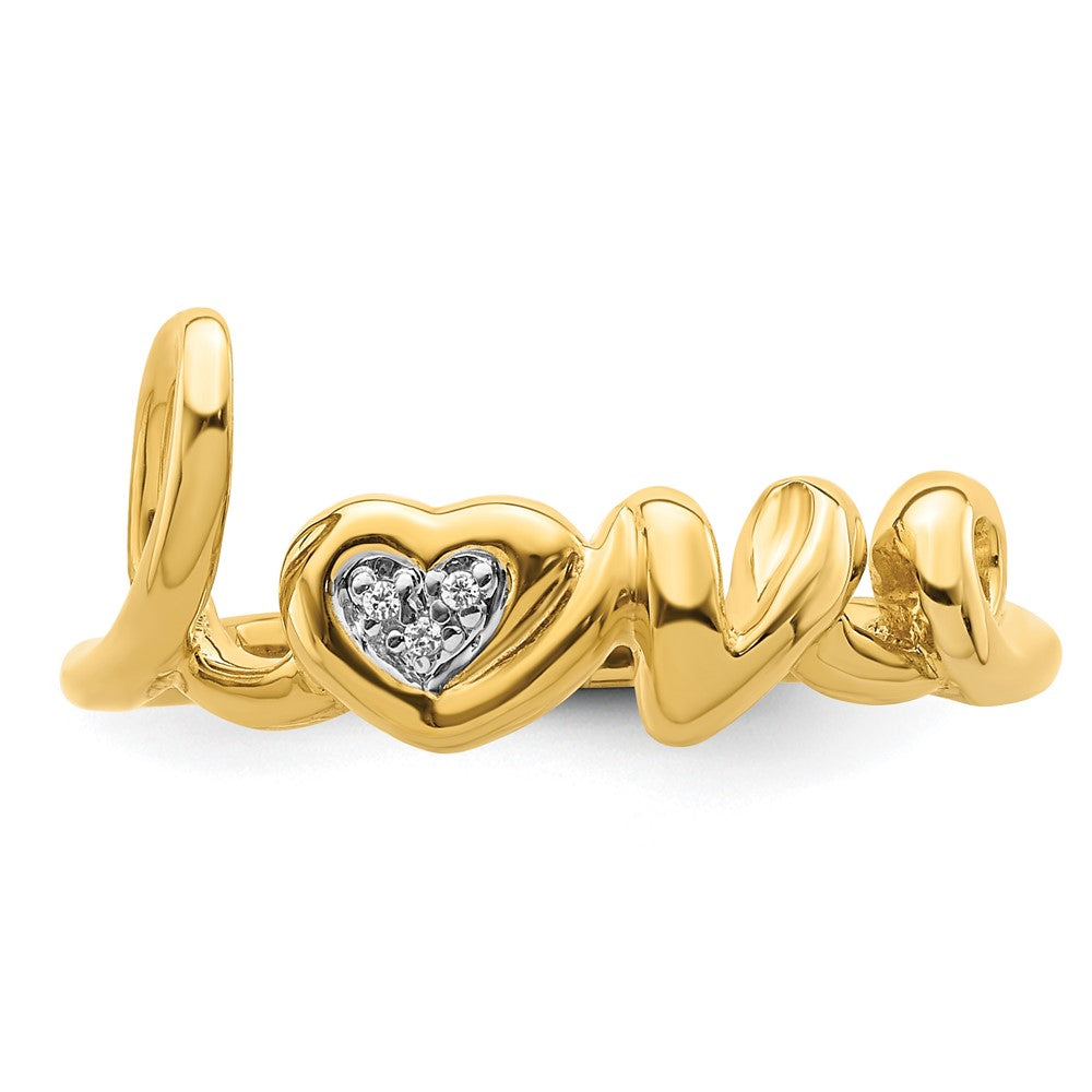 10K Diamond LOVE Ring