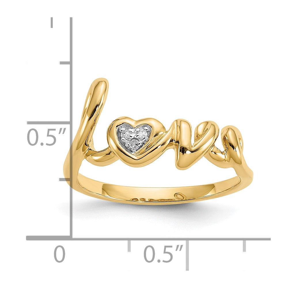 10K Diamond LOVE Ring
