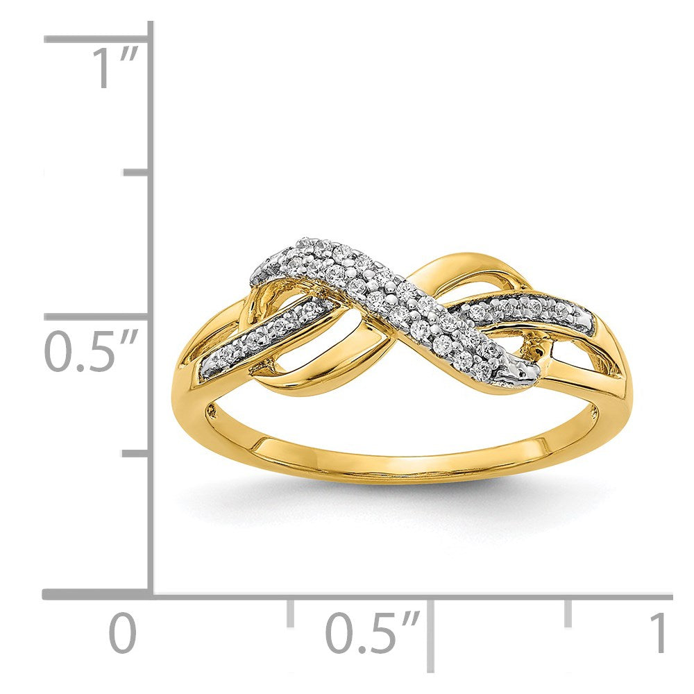 14k Diamond Infinity Symbol Ring