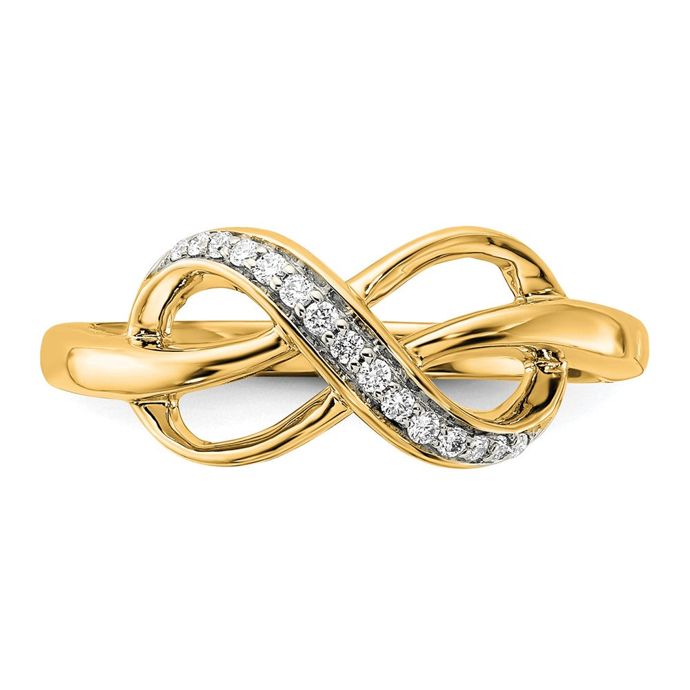 10K Diamond Infinity Ring
