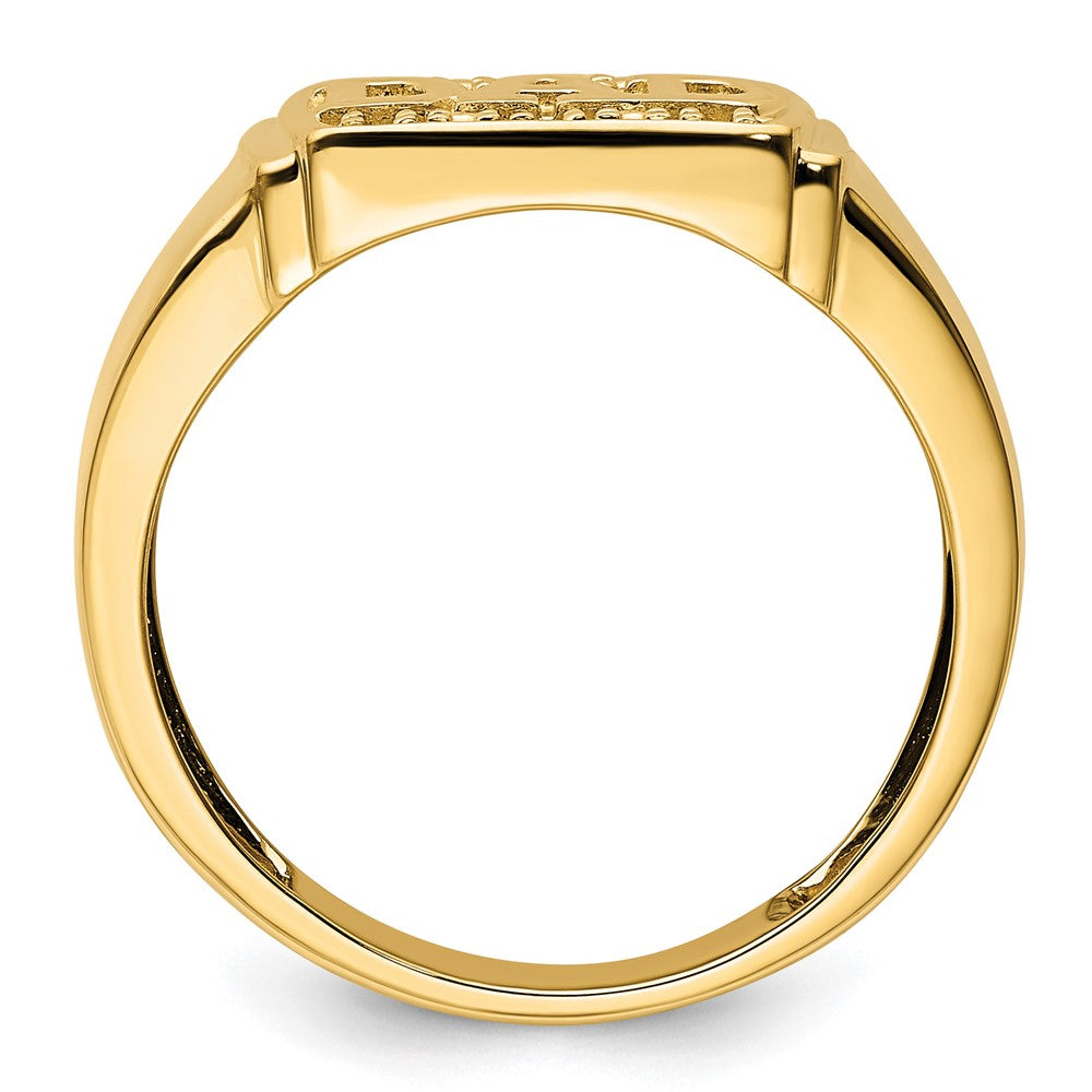 14k Polished Mens DAD Ring Mounting