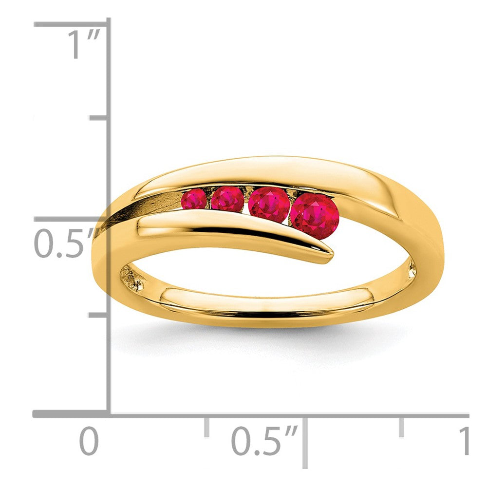 14k Ruby 4-stone Ring