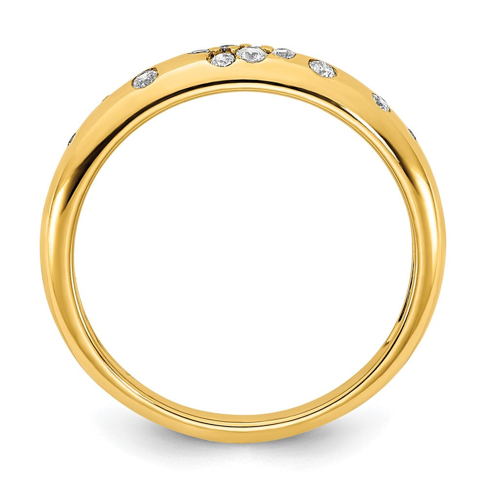 14K White Polished Diamond Sprinkle Ring