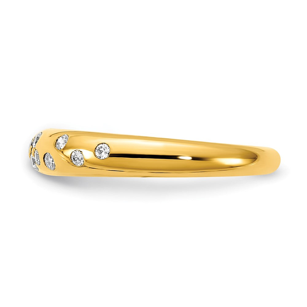 14K White Polished Diamond Sprinkle Ring