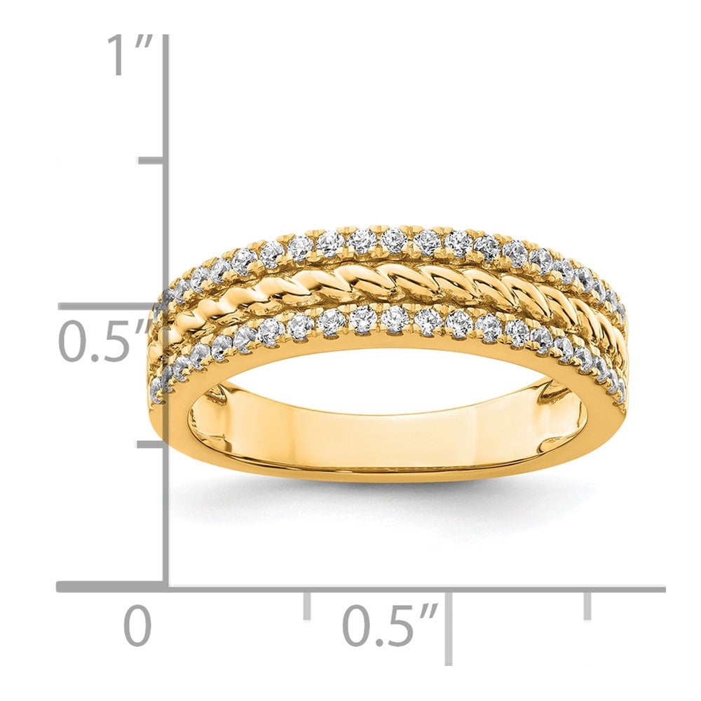 14K Polished Diamond Fashion Ring