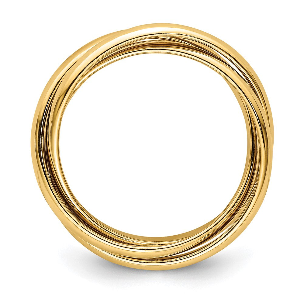 14k Polished Rolling Ring Size 5.5