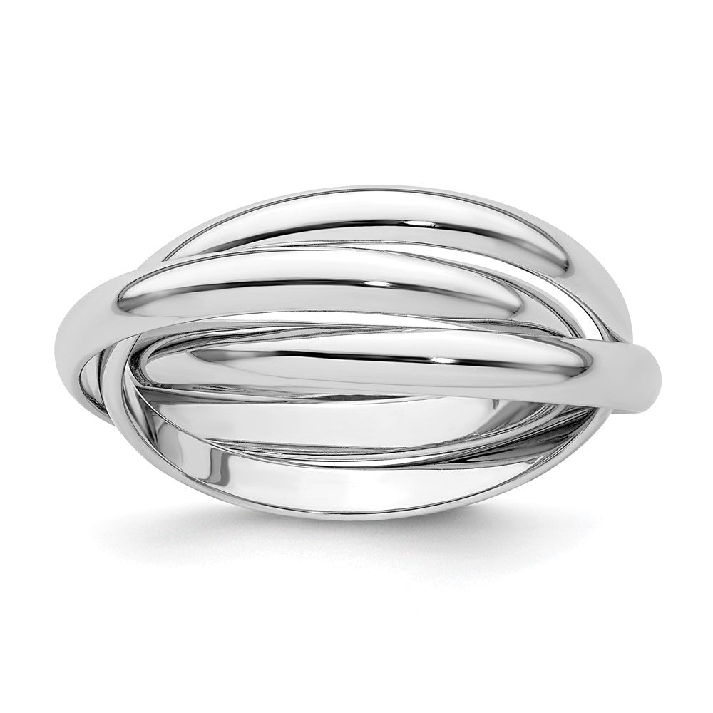 Polished;14K White gold;Hollow