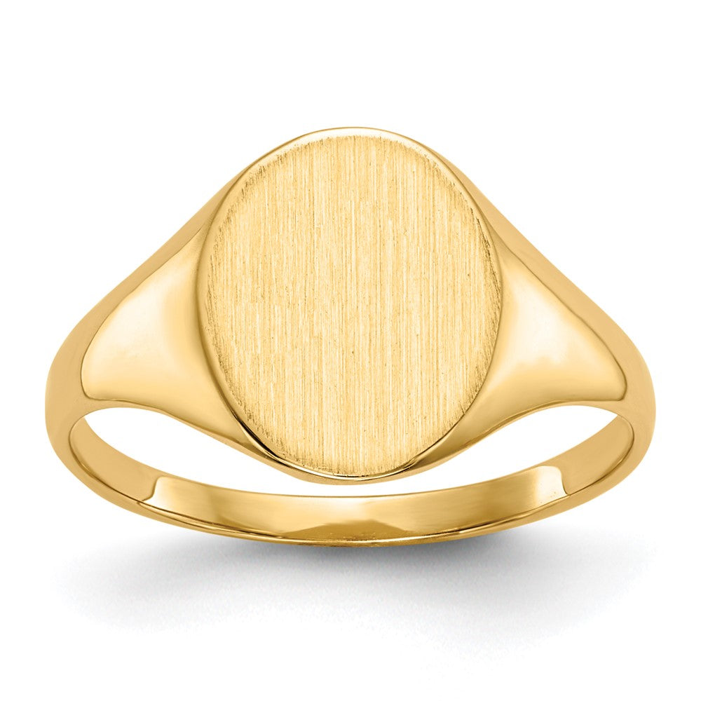 Solid;Polished;14k Yellow gold;Engravable;Avail. in 10k yellow gold;Avail. in 18k yellow gold;Avail. in platinum;Avail. in 10k white gold;Avail. in 18k white gold;Brushed;Solid Back;3 Size Up or Down