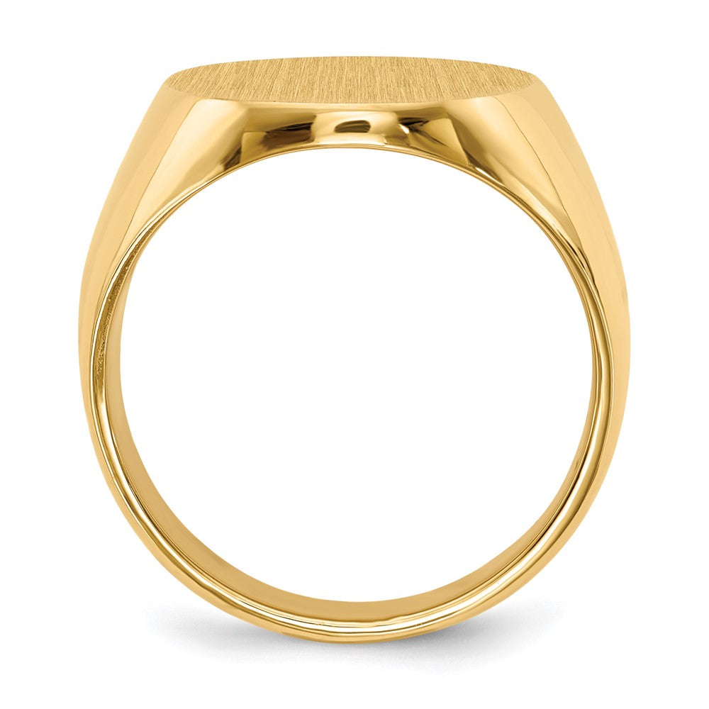 10k 15.5x19.0mm Closed Back Mens Signet Ring