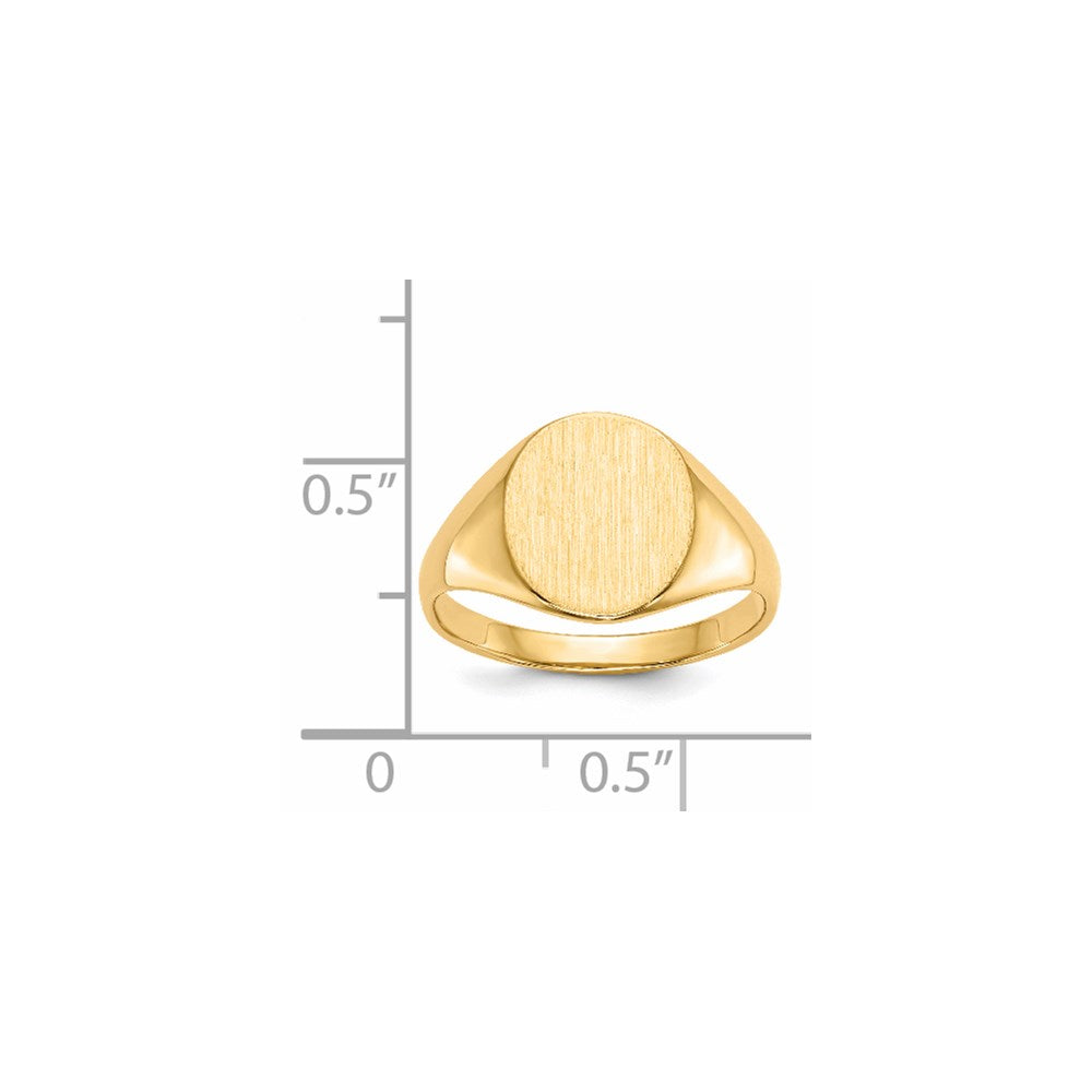 14k 9.5x11.0mm Open Back Signet Ring
