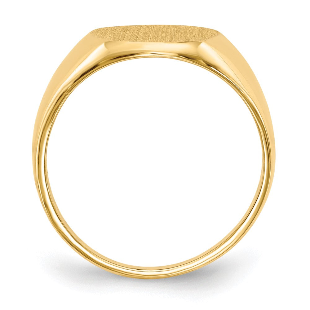 10ky 12.5x11.0mm Open Back Signet Ring