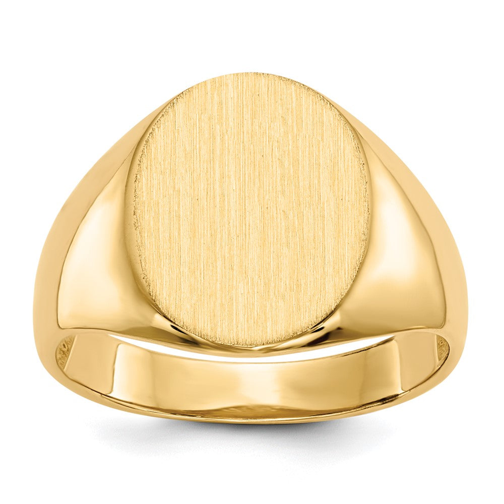 Solid;Polished;14k Yellow gold;Open back;Engravable;Avail. in 10k yellow gold;Avail. in 18k yellow gold;Avail. in platinum;Avail. in 10k white gold;Avail. in 18k white gold;Brushed
