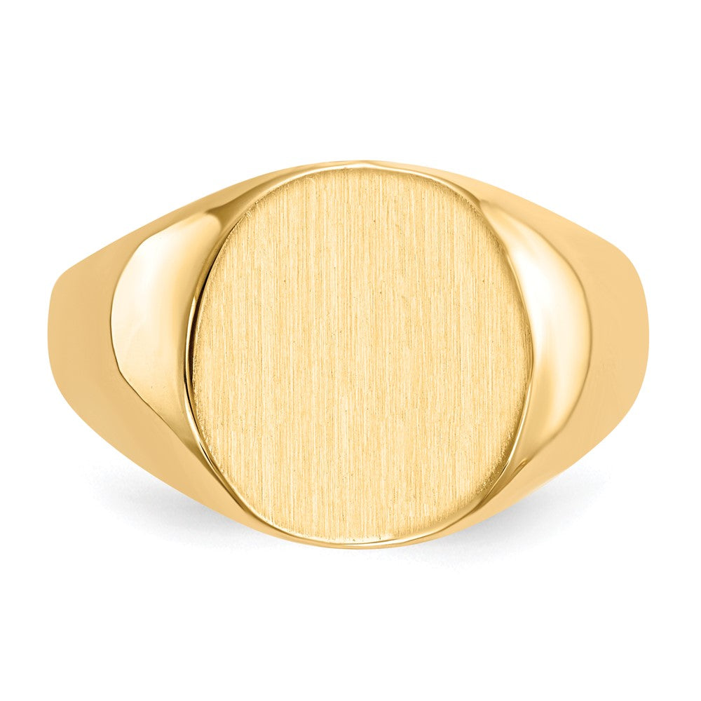 14k 13.5x15.0mm Closed Back Mens Signet Ring