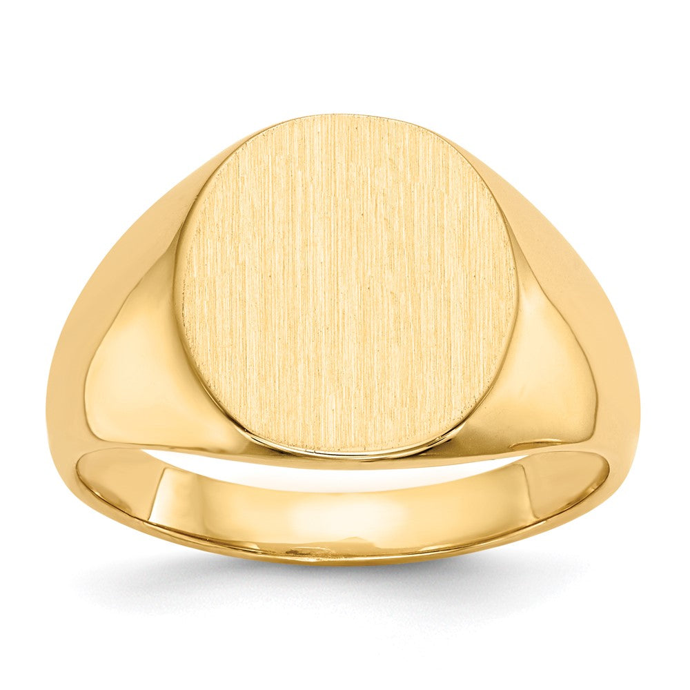 Solid;Polished;14k Yellow gold;Engravable;Avail. in 10k yellow gold;Avail. in 18k yellow gold;Avail. in platinum;Avail. in 10k white gold;Avail. in 18k white gold;Brushed;Solid Back