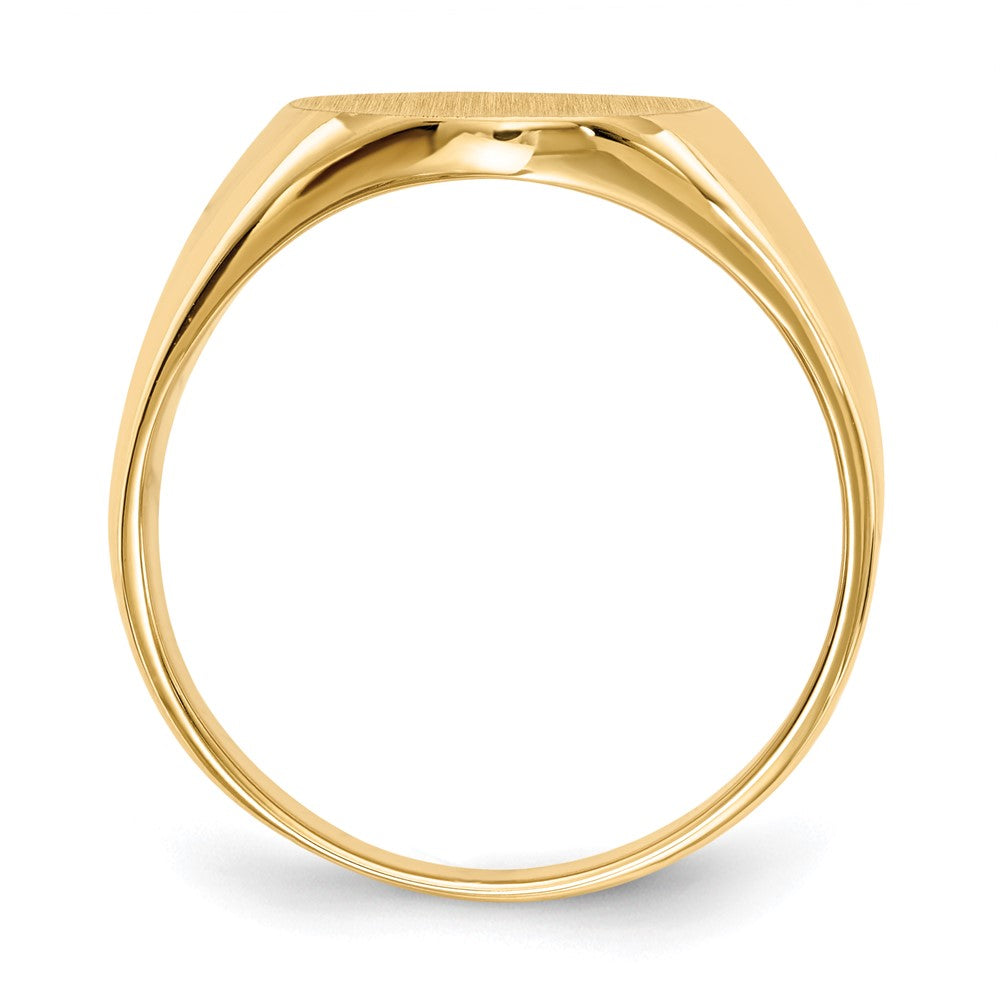 14k 13.0x14.0mm Closed Back Mens Signet Ring