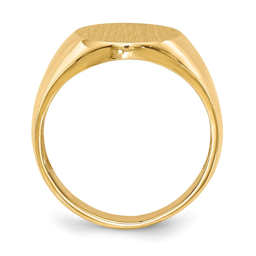 10ky 15.0x13.5mm Open Back Men's Signet Ring