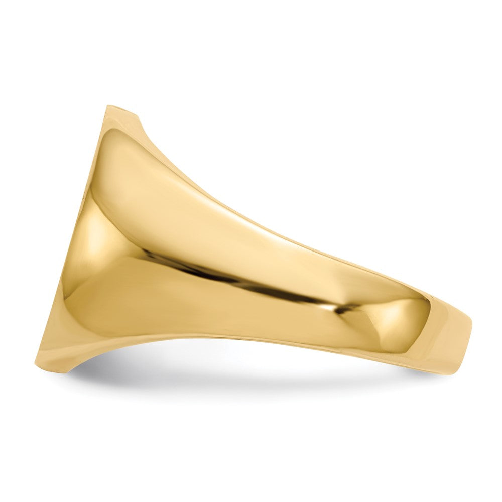 14k 13.5mm x 15.0mm Open Back Mens Signet Ring