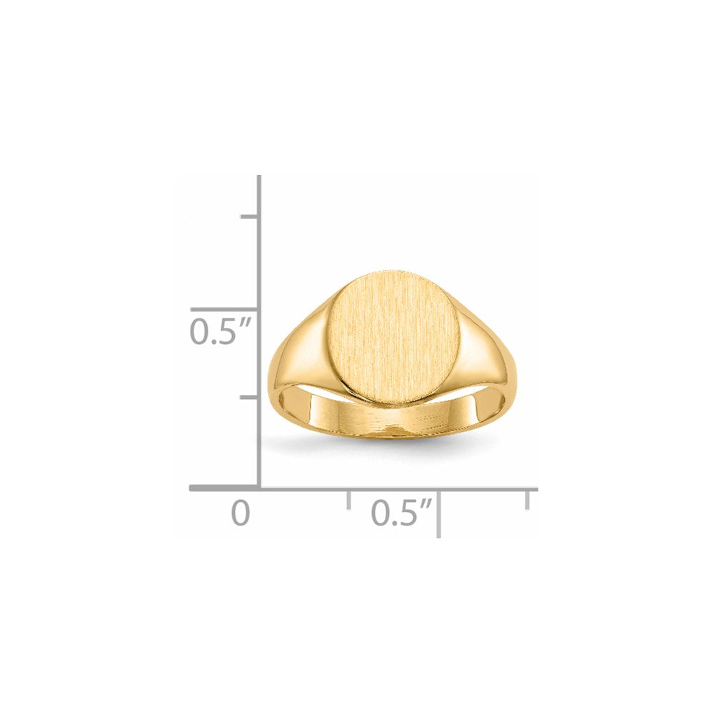14k 9.5x10.0mm Closed Back Signet Ring