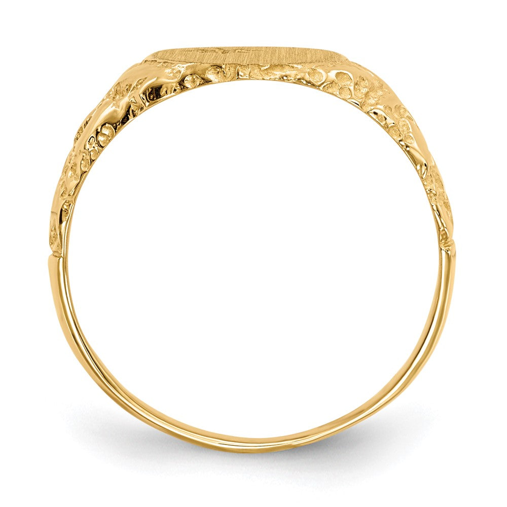 10k 11.0x9.0mm Closed Back Diamond Signet Ring Mounting