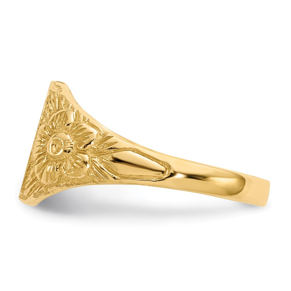 14k 8.0x10.0mm Open Back Signet Ring