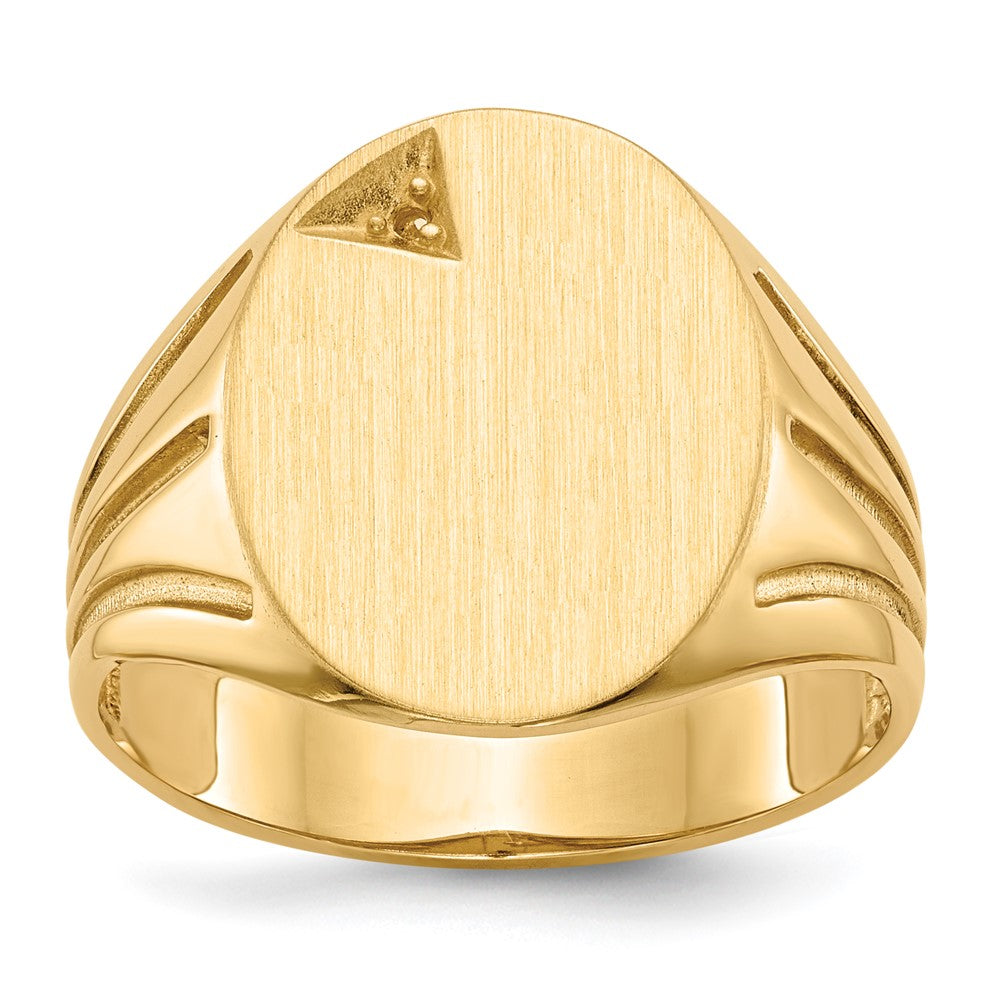Polished;14k Yellow gold;Open back;Engravable;Avail. in 10k yellow gold;Avail. in 18k yellow gold;Avail. in 14k white gold;Avail. in platinum;Avail. in 10k white gold;Avail. in 18k white gold;Burnish