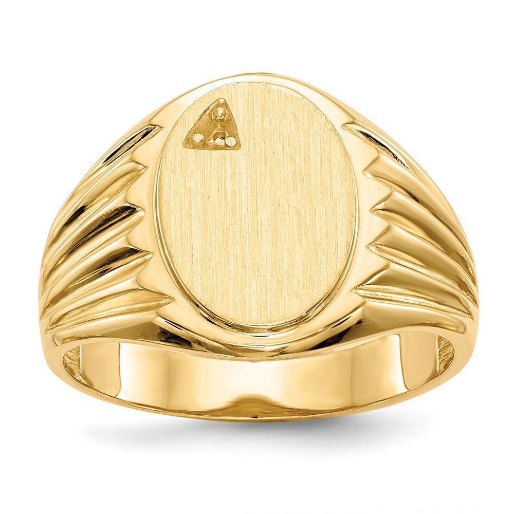 Polished;14k Yellow gold;Open back;Engravable;Avail. in 10k yellow gold;Avail. in 18k yellow gold;Avail. in 14k white gold;Avail. in platinum;Avail. in 10k white gold;Avail. in 18k white gold;Burnish
