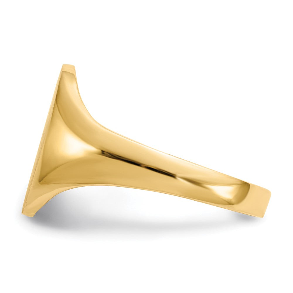 14k 8.5x12.0mm Closed Back Signet Ring