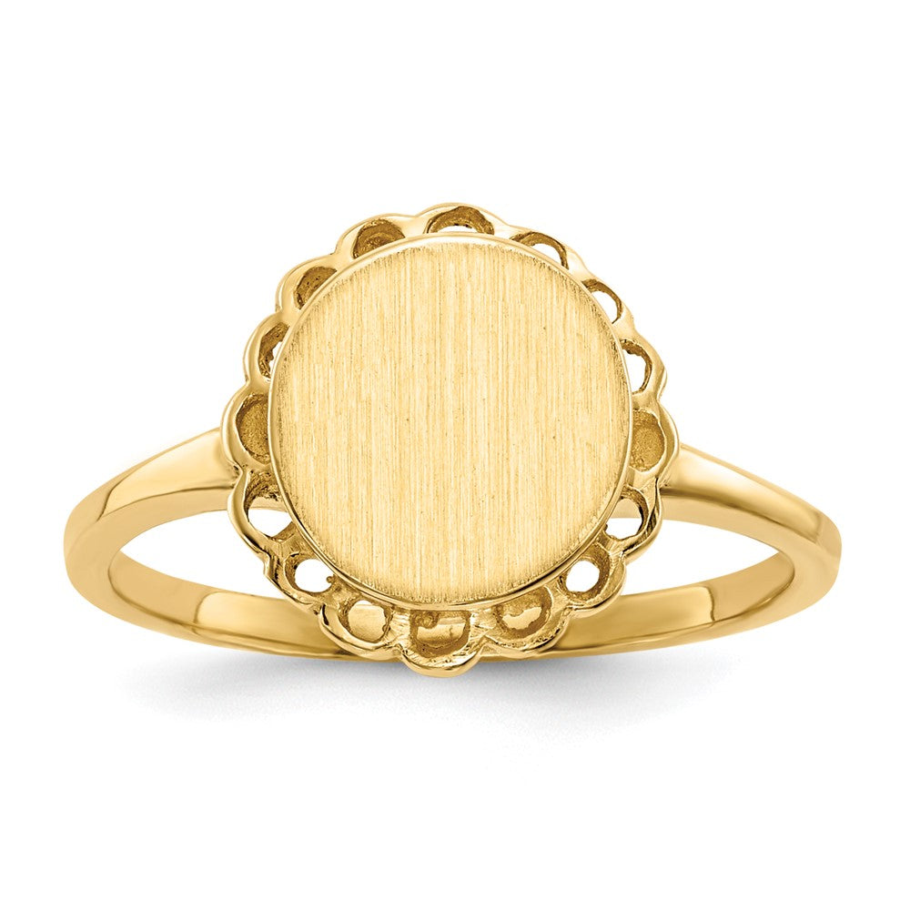 14k Yellow gold;Open back;Engravable;Avail. in 10k yellow gold;Avail. in 18k yellow gold;Avail. in platinum;Avail. in 10k white gold;Avail. in 18k white gold