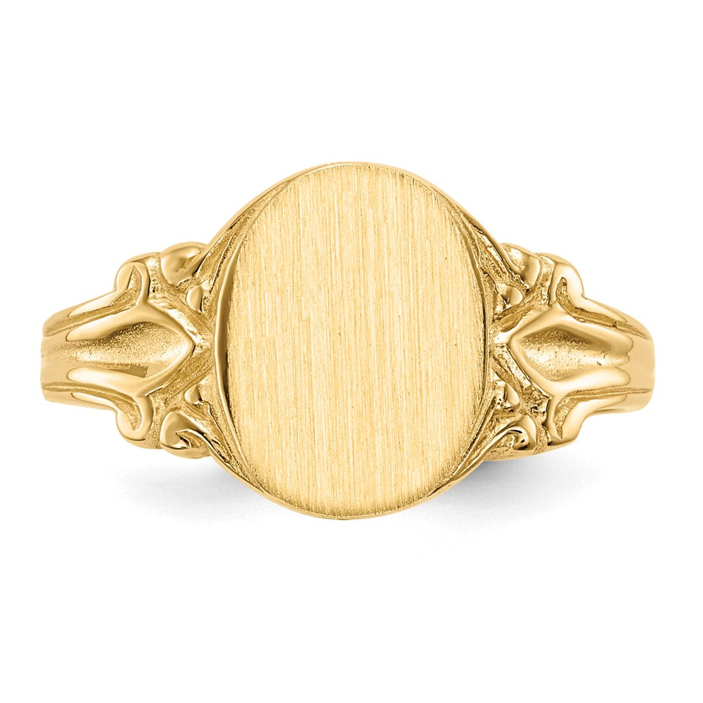 14k 8.0x10.0mm Open Back Signet Ring