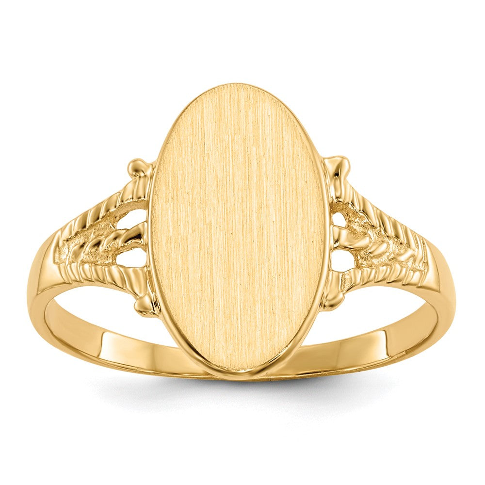 14k Yellow gold;Engravable;Avail. in 10k yellow gold;Avail. in 18k yellow gold;Avail. in 14k white gold;Avail. in platinum;Avail. in 10k white gold;Avail. in 18k white gold;Solid Back